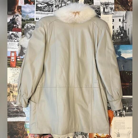 Design Assets vintage genuine leather coat - Picture 3 of 9